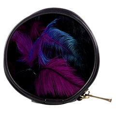 Feathers Quill Pink Black Blue Mini Makeup Bags by Mariart