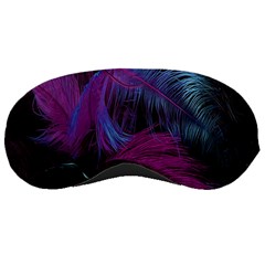 Feathers Quill Pink Black Blue Sleeping Masks by Mariart