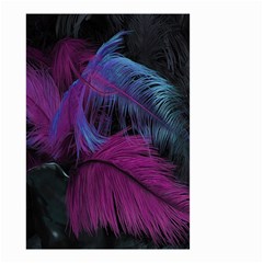 Feathers Quill Pink Black Blue Small Garden Flag (two Sides) by Mariart