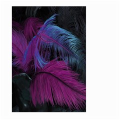 Feathers Quill Pink Black Blue Large Garden Flag (two Sides) by Mariart