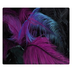 Feathers Quill Pink Black Blue Double Sided Flano Blanket (small)  by Mariart