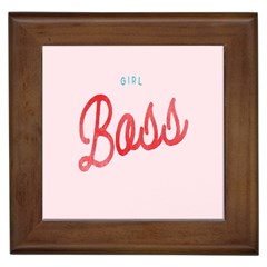 Girl Boss Pink Red Blue Sexy Framed Tiles