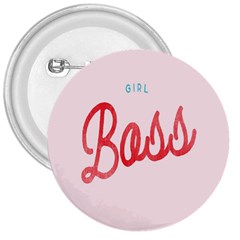 Girl Boss Pink Red Blue Sexy 3  Buttons