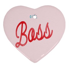 Girl Boss Pink Red Blue Sexy Ornament (Heart)