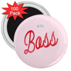 Girl Boss Pink Red Blue Sexy 3  Magnets (100 pack)