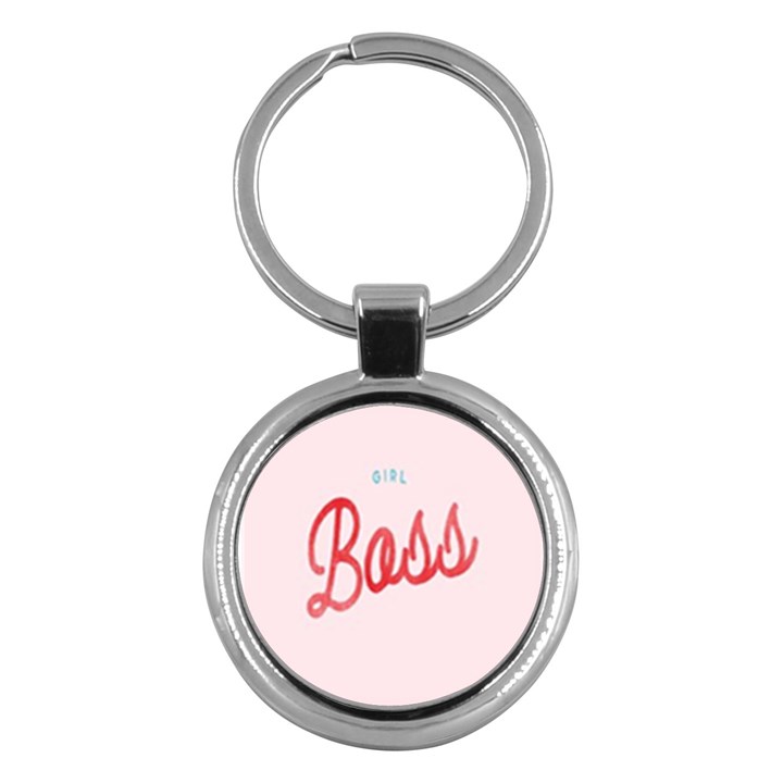 Girl Boss Pink Red Blue Sexy Key Chains (Round) 