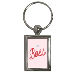 Girl Boss Pink Red Blue Sexy Key Chains (Rectangle) 