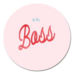 Girl Boss Pink Red Blue Sexy Magnet 5  (Round)