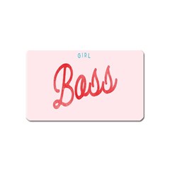 Girl Boss Pink Red Blue Sexy Magnet (Name Card)