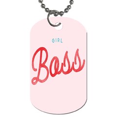 Girl Boss Pink Red Blue Sexy Dog Tag (One Side)