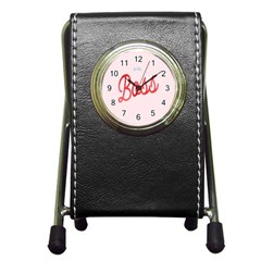 Girl Boss Pink Red Blue Sexy Pen Holder Desk Clocks