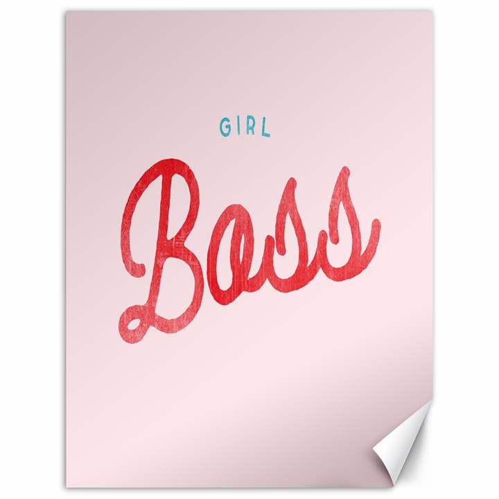 Girl Boss Pink Red Blue Sexy Canvas 12  x 16  