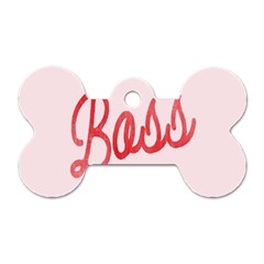 Girl Boss Pink Red Blue Sexy Dog Tag Bone (One Side)