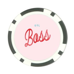 Girl Boss Pink Red Blue Sexy Poker Chip Card Guard