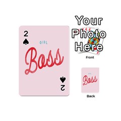 Girl Boss Pink Red Blue Sexy Playing Cards 54 (Mini) 