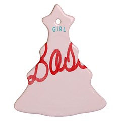 Girl Boss Pink Red Blue Sexy Christmas Tree Ornament (Two Sides)