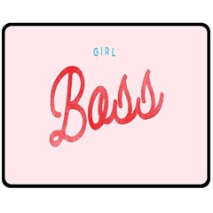 Girl Boss Pink Red Blue Sexy Double Sided Fleece Blanket (Medium) 