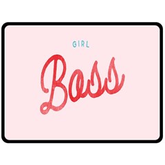 Girl Boss Pink Red Blue Sexy Double Sided Fleece Blanket (Large) 