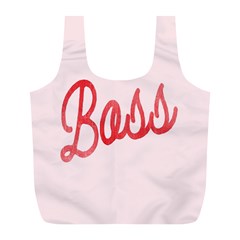 Girl Boss Pink Red Blue Sexy Full Print Recycle Bags (L) 