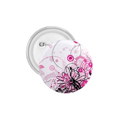 Wreaths Frame Flower Floral Pink Black 1 75  Buttons by Mariart