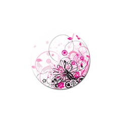 Wreaths Frame Flower Floral Pink Black Golf Ball Marker by Mariart