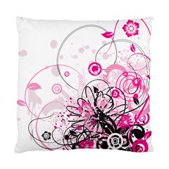 Wreaths Frame Flower Floral Pink Black Standard Cushion Case (one Side) by Mariart