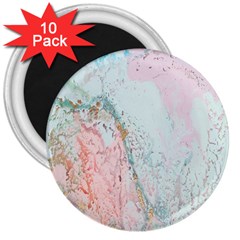 Geode Crystal Pink Blue 3  Magnets (10 Pack)  by Mariart