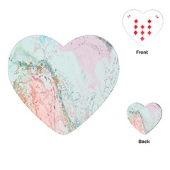 Geode Crystal Pink Blue Playing Cards (heart)  by Mariart