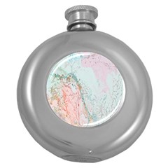 Geode Crystal Pink Blue Round Hip Flask (5 Oz) by Mariart