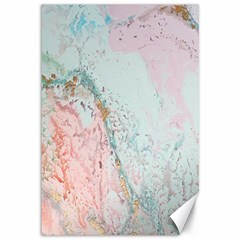 Geode Crystal Pink Blue Canvas 12  X 18   by Mariart