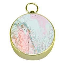 Geode Crystal Pink Blue Gold Compasses by Mariart