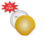 Heart Rhythm Gold Red 1.75  Buttons (10 pack) Front