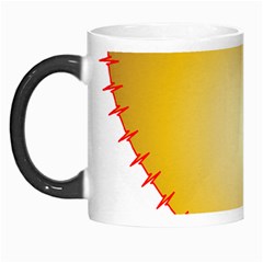 Heart Rhythm Gold Red Morph Mugs by Mariart