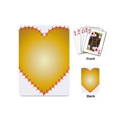 Heart Rhythm Gold Red Playing Cards (mini)  by Mariart