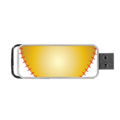 Heart Rhythm Gold Red Portable Usb Flash (two Sides) by Mariart