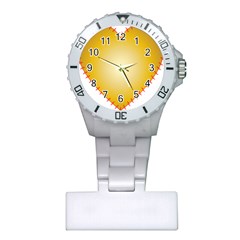 Heart Rhythm Gold Red Plastic Nurses Watch by Mariart