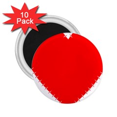 Heart Rhythm Inner Red 2 25  Magnets (10 Pack)  by Mariart