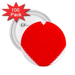 Heart Rhythm Inner Red 2 25  Buttons (100 Pack)  by Mariart