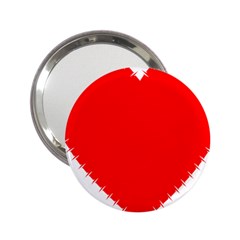 Heart Rhythm Inner Red 2 25  Handbag Mirrors by Mariart