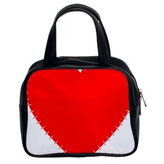 Heart Rhythm Inner Red Classic Handbags (2 Sides) by Mariart