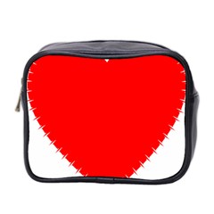 Heart Rhythm Inner Red Mini Toiletries Bag 2-side by Mariart