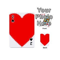 Heart Rhythm Inner Red Playing Cards 54 (mini)  by Mariart