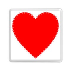 Heart Rhythm Inner Red Memory Card Reader (square)  by Mariart