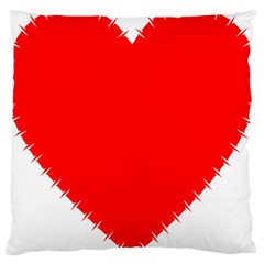 Heart Rhythm Inner Red Large Cushion Case (one Side) by Mariart