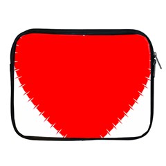 Heart Rhythm Inner Red Apple Ipad 2/3/4 Zipper Cases by Mariart