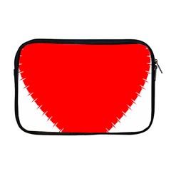 Heart Rhythm Inner Red Apple Macbook Pro 17  Zipper Case by Mariart