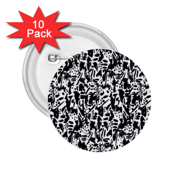 Deskjet Ink Splatter Black Spot 2.25  Buttons (10 pack) 