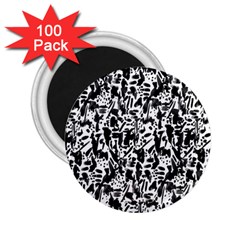 Deskjet Ink Splatter Black Spot 2 25  Magnets (100 Pack)  by Mariart