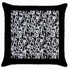 Deskjet Ink Splatter Black Spot Throw Pillow Case (black) by Mariart