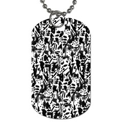 Deskjet Ink Splatter Black Spot Dog Tag (two Sides) by Mariart